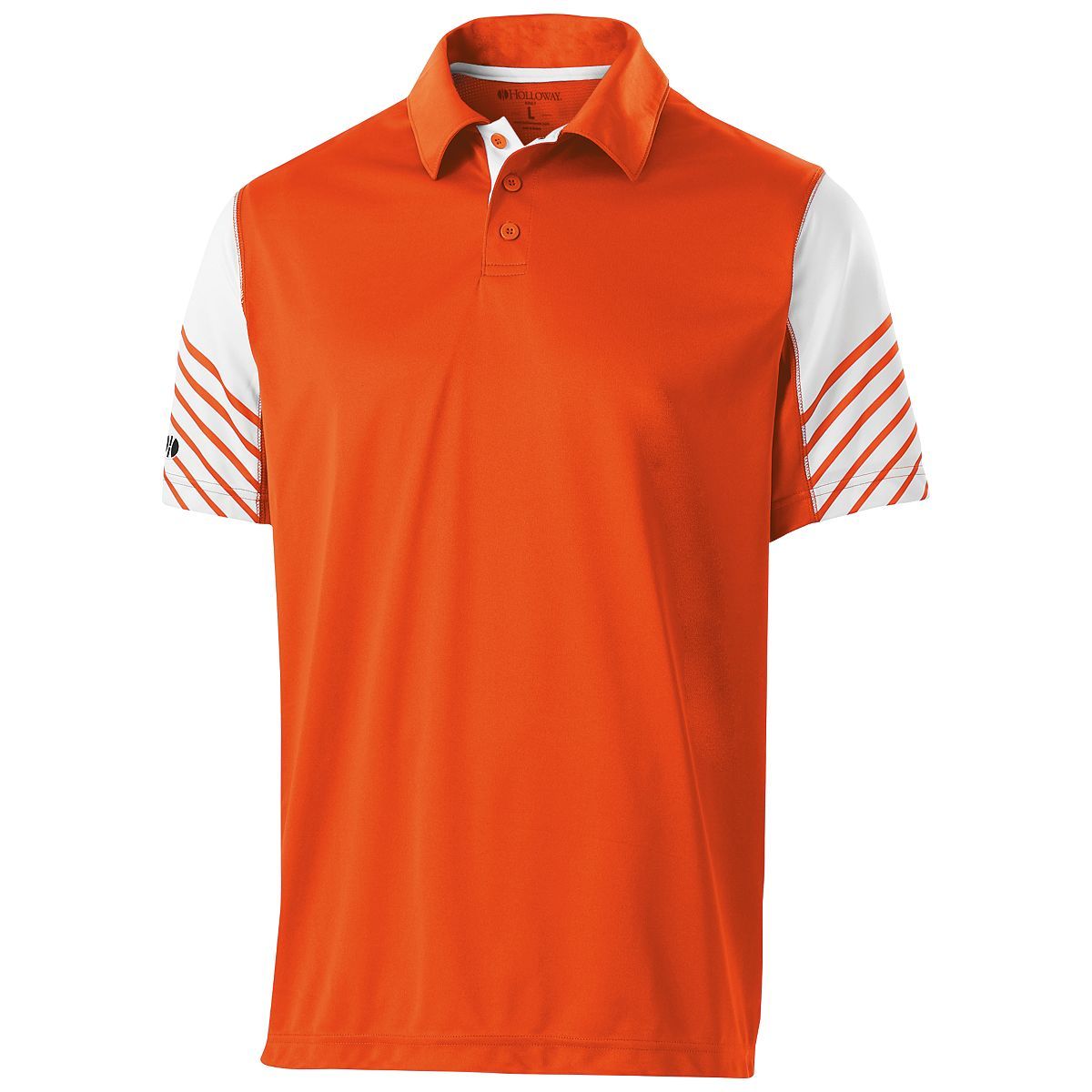 Holloway Arc Polo in Orange/White  -Part of the Adult, Adult-Polos, Polos, Holloway, Shirts product lines at KanaleyCreations.com