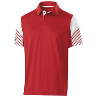 Holloway Arc Polo in Scarlet/White  -Part of the Adult, Adult-Polos, Polos, Holloway, Shirts product lines at KanaleyCreations.com