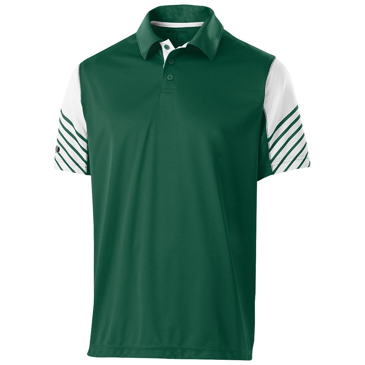 Holloway Arc Polo in Forest/White  -Part of the Adult, Adult-Polos, Polos, Holloway, Shirts product lines at KanaleyCreations.com