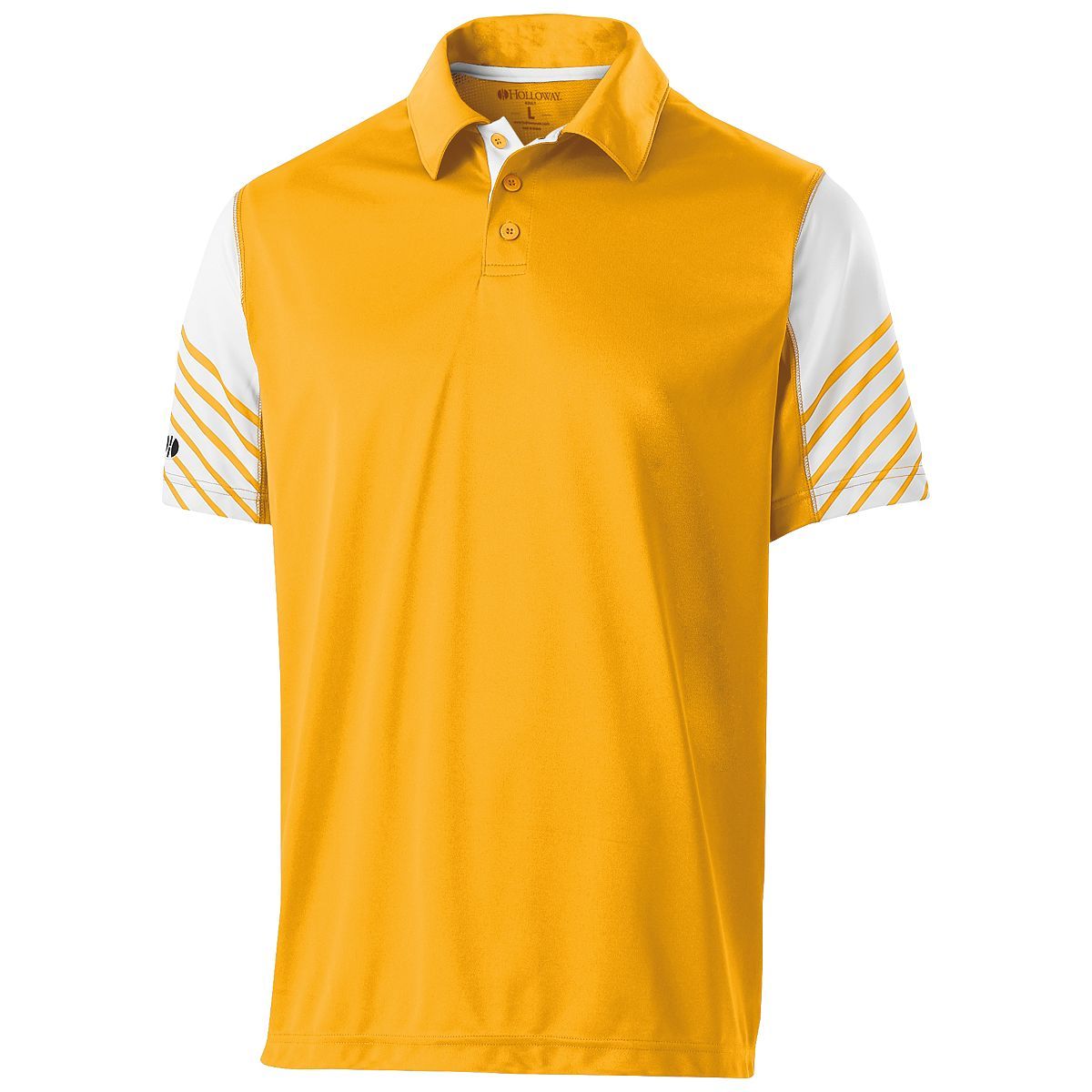 Holloway Arc Polo in Light Gold/White  -Part of the Adult, Adult-Polos, Polos, Holloway, Shirts product lines at KanaleyCreations.com