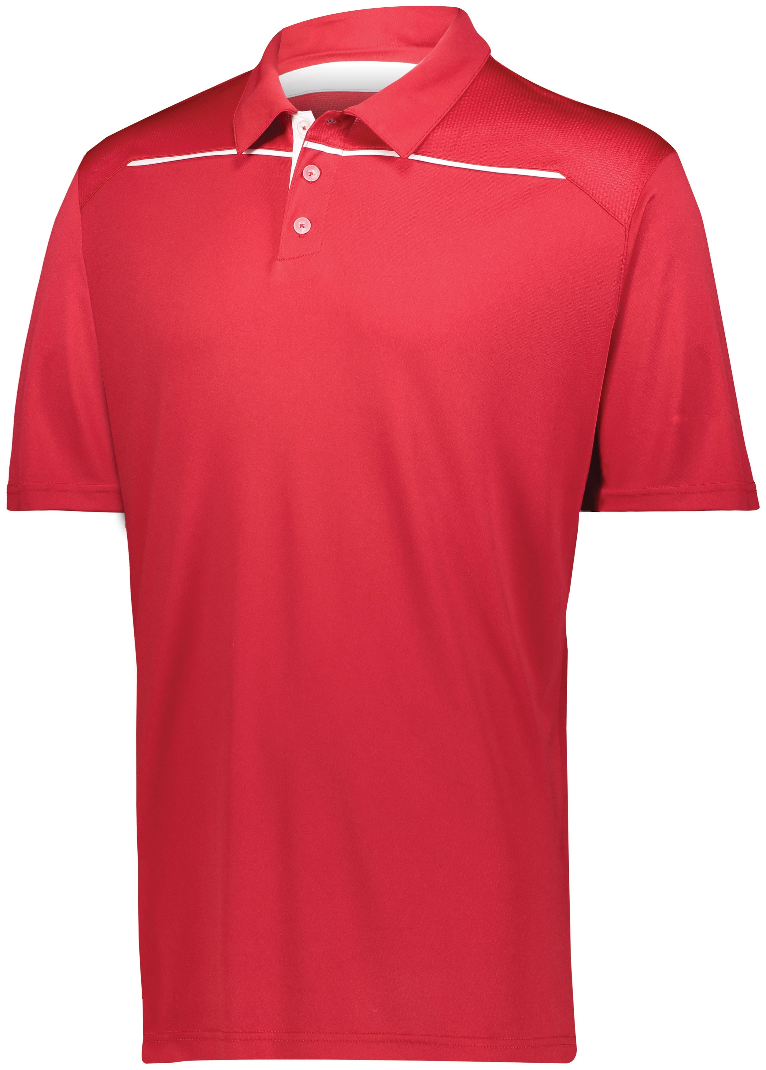 Holloway Defer Polo in Scarlet/White  -Part of the Adult, Adult-Polos, Polos, Holloway, Shirts product lines at KanaleyCreations.com