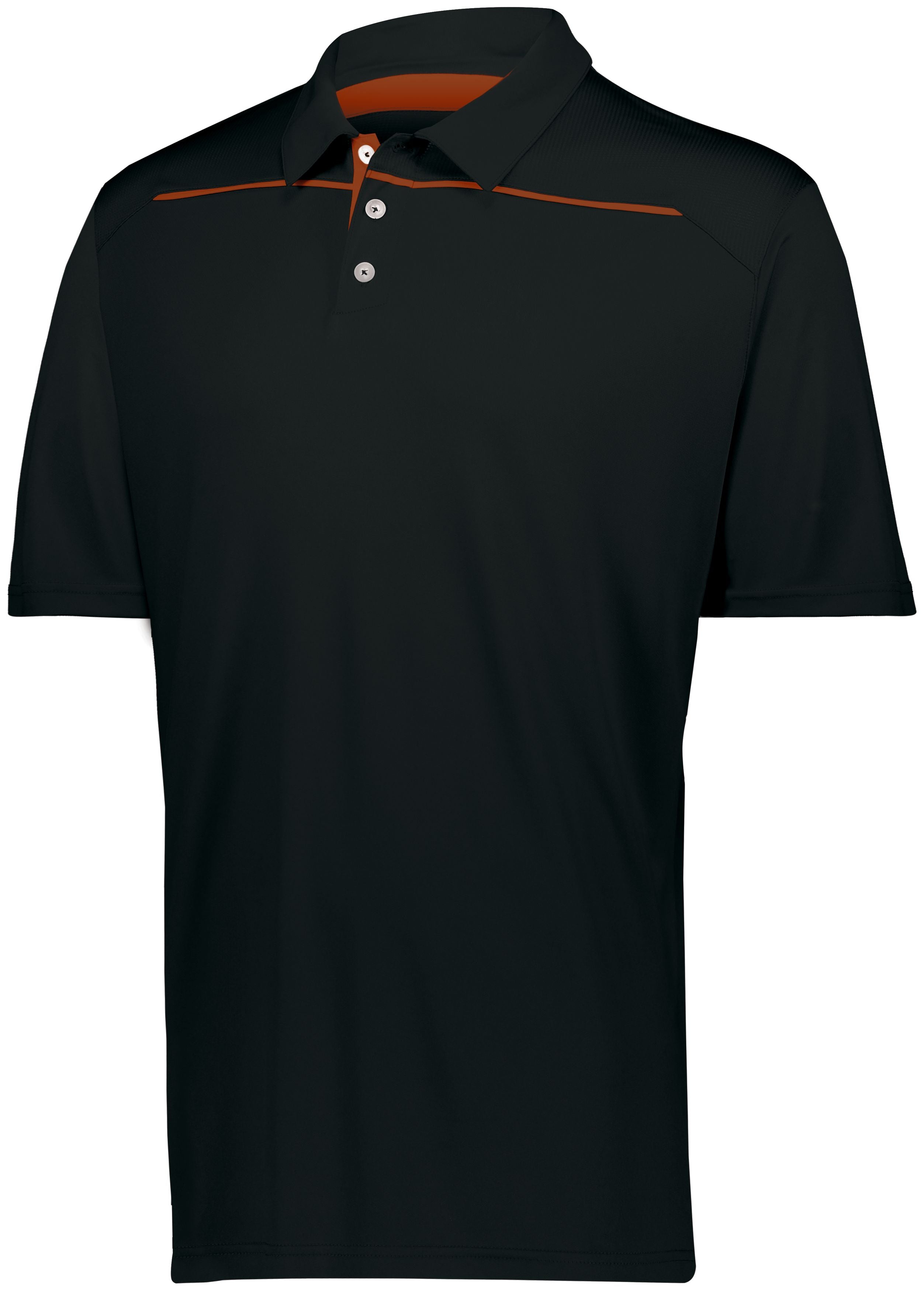 Holloway Defer Polo in Black/Orange  -Part of the Adult, Adult-Polos, Polos, Holloway, Shirts product lines at KanaleyCreations.com