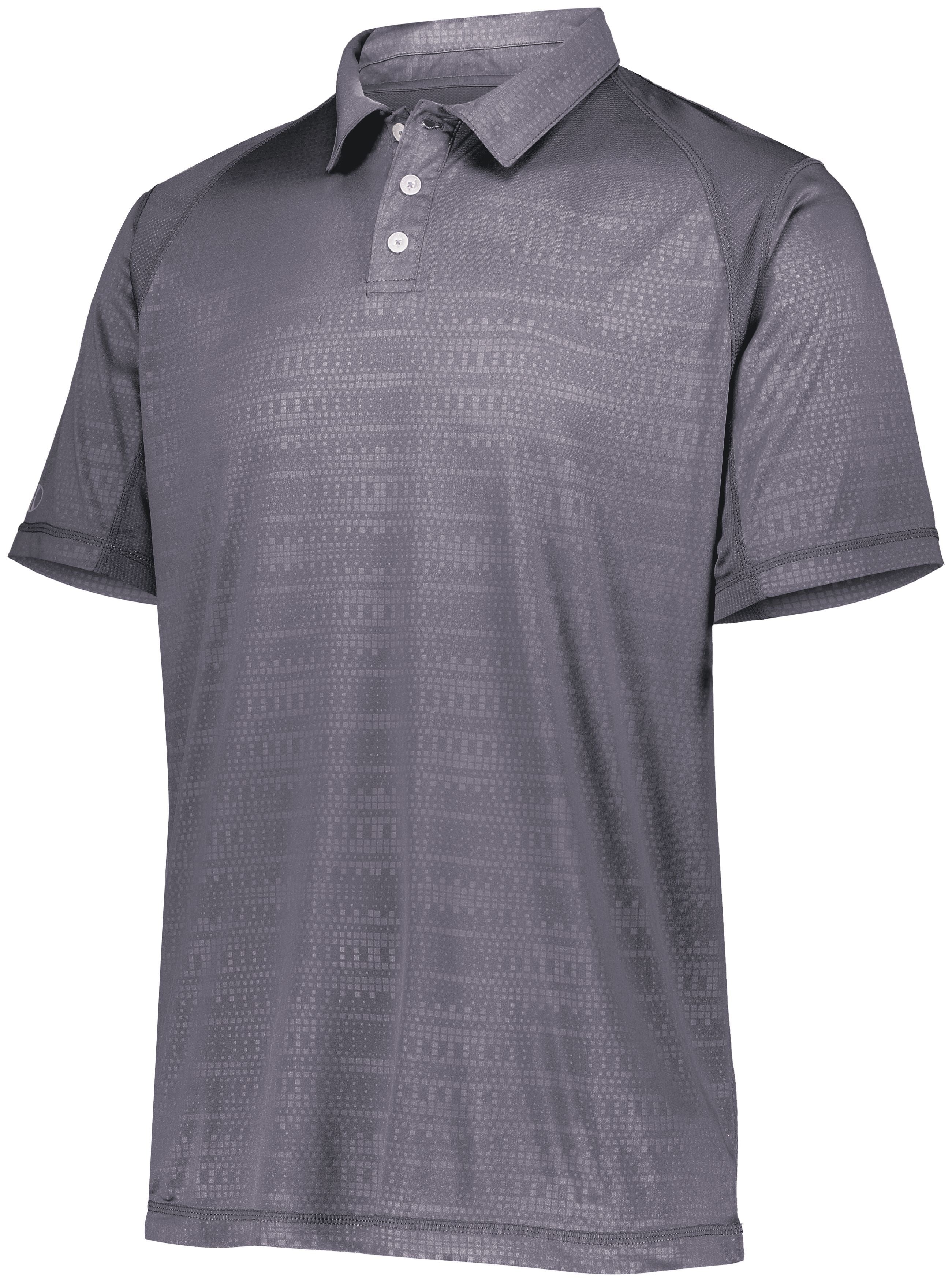 Holloway Converge Polo in Graphite  -Part of the Adult, Adult-Polos, Polos, Holloway, Shirts, Converge-Collection product lines at KanaleyCreations.com