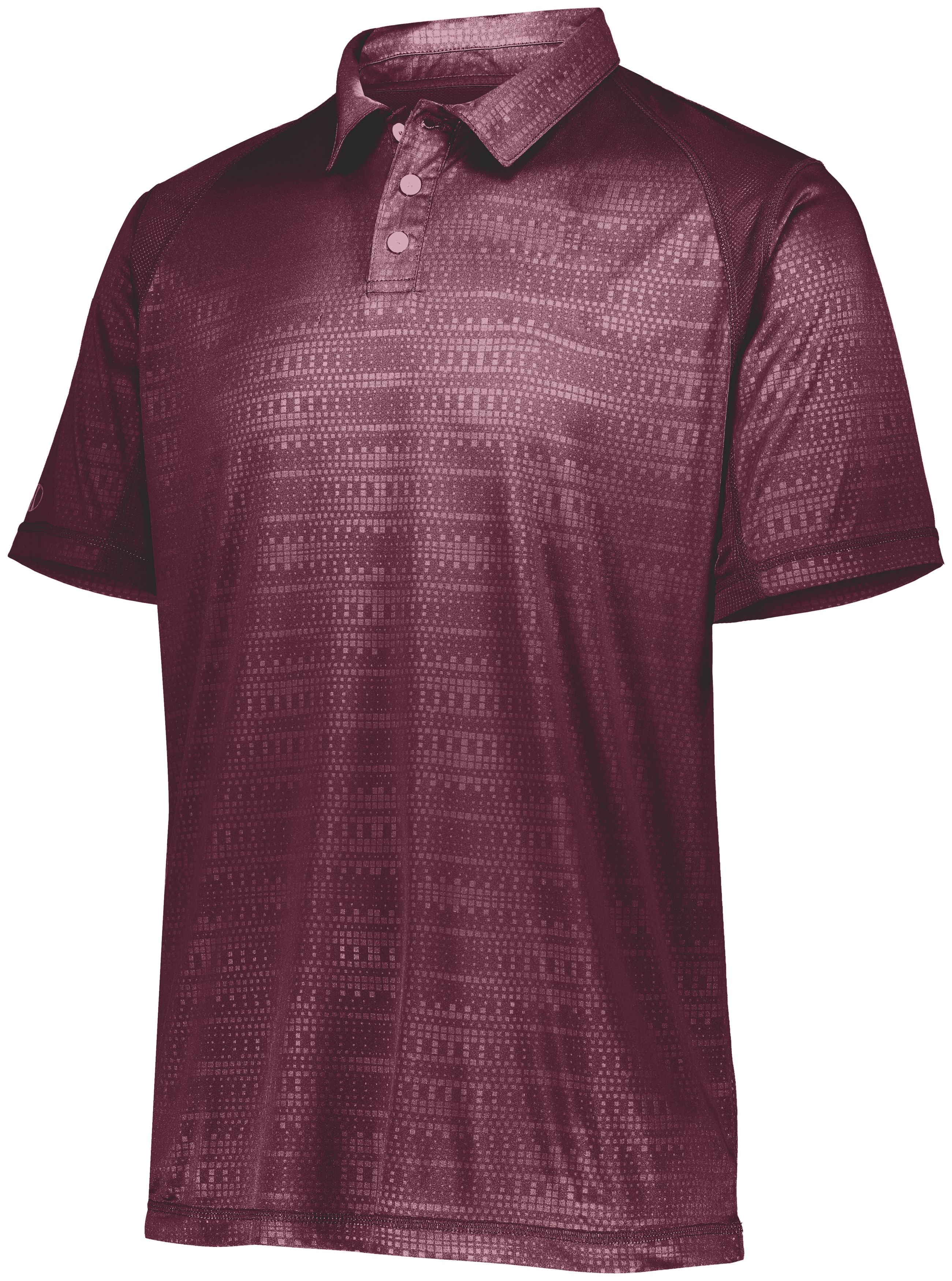 Holloway Converge Polo in Maroon (Hlw)  -Part of the Adult, Adult-Polos, Polos, Holloway, Shirts, Converge-Collection product lines at KanaleyCreations.com
