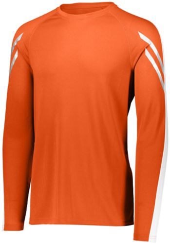 Holloway Youth Flux Shirt Long Sleeve in Orange/White  -Part of the Youth, Holloway, Shirts, Flux-Collection product lines at KanaleyCreations.com