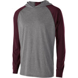 Holloway Youth Echo Hoodie in Graphite Heather/Maroon  -Part of the Youth, Youth-Hoodie, Hoodies, Holloway product lines at KanaleyCreations.com