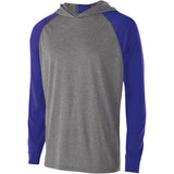 Holloway Youth Echo Hoodie in Graphite Heather/Purple  -Part of the Youth, Youth-Hoodie, Hoodies, Holloway product lines at KanaleyCreations.com