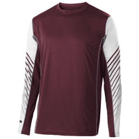 Holloway Youth Arc Shirt Long Sleeve in Maroon/White  -Part of the Youth, Holloway, Shirts product lines at KanaleyCreations.com