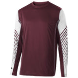 Holloway Youth Arc Shirt Long Sleeve in Maroon/White  -Part of the Youth, Holloway, Shirts product lines at KanaleyCreations.com