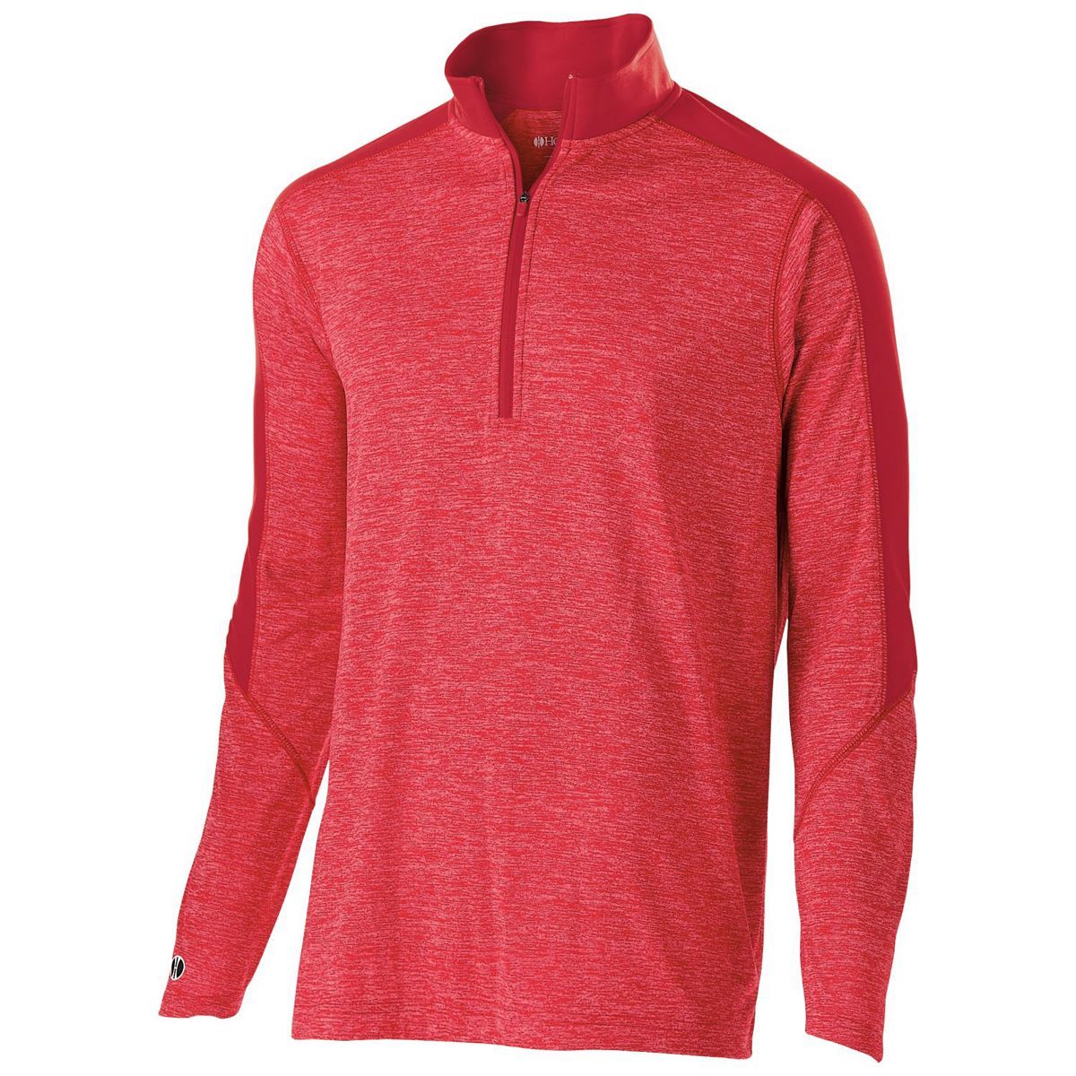 Holloway Youth Electrify 1/2 Zip Pullover in Scarlet Heather/Scarlet  -Part of the Youth, Youth-Pullover, Holloway, Outerwear product lines at KanaleyCreations.com