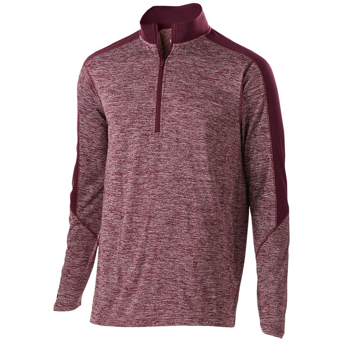 Holloway Youth Electrify 1/2 Zip Pullover in Maroon Heather/Maroon  -Part of the Youth, Youth-Pullover, Holloway, Outerwear product lines at KanaleyCreations.com