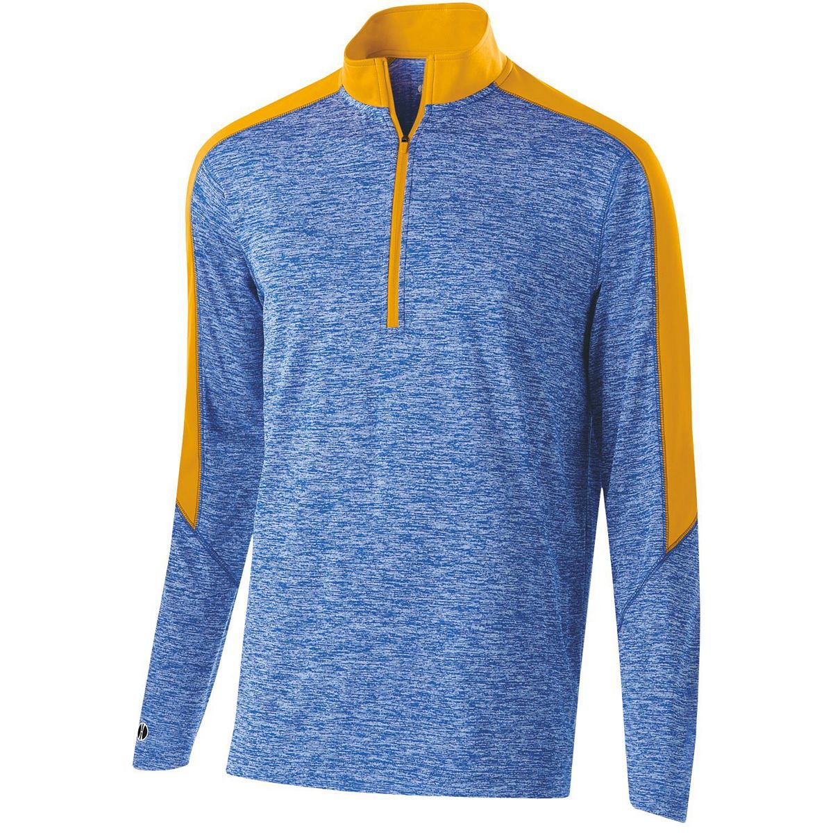 Holloway Youth Electrify 1/2 Zip Pullover in Royal Heather/Light Gold  -Part of the Youth, Youth-Pullover, Holloway, Outerwear product lines at KanaleyCreations.com