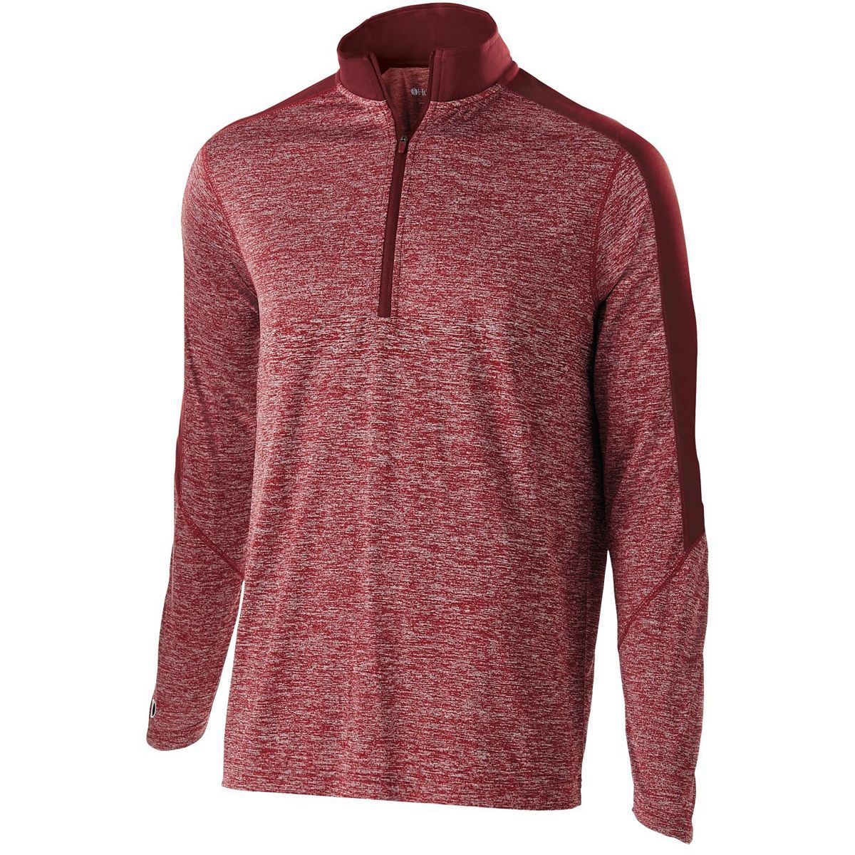 Holloway Youth Electrify 1/2 Zip Pullover in Cardinal Heather/Cardinal  -Part of the Youth, Youth-Pullover, Holloway, Outerwear product lines at KanaleyCreations.com