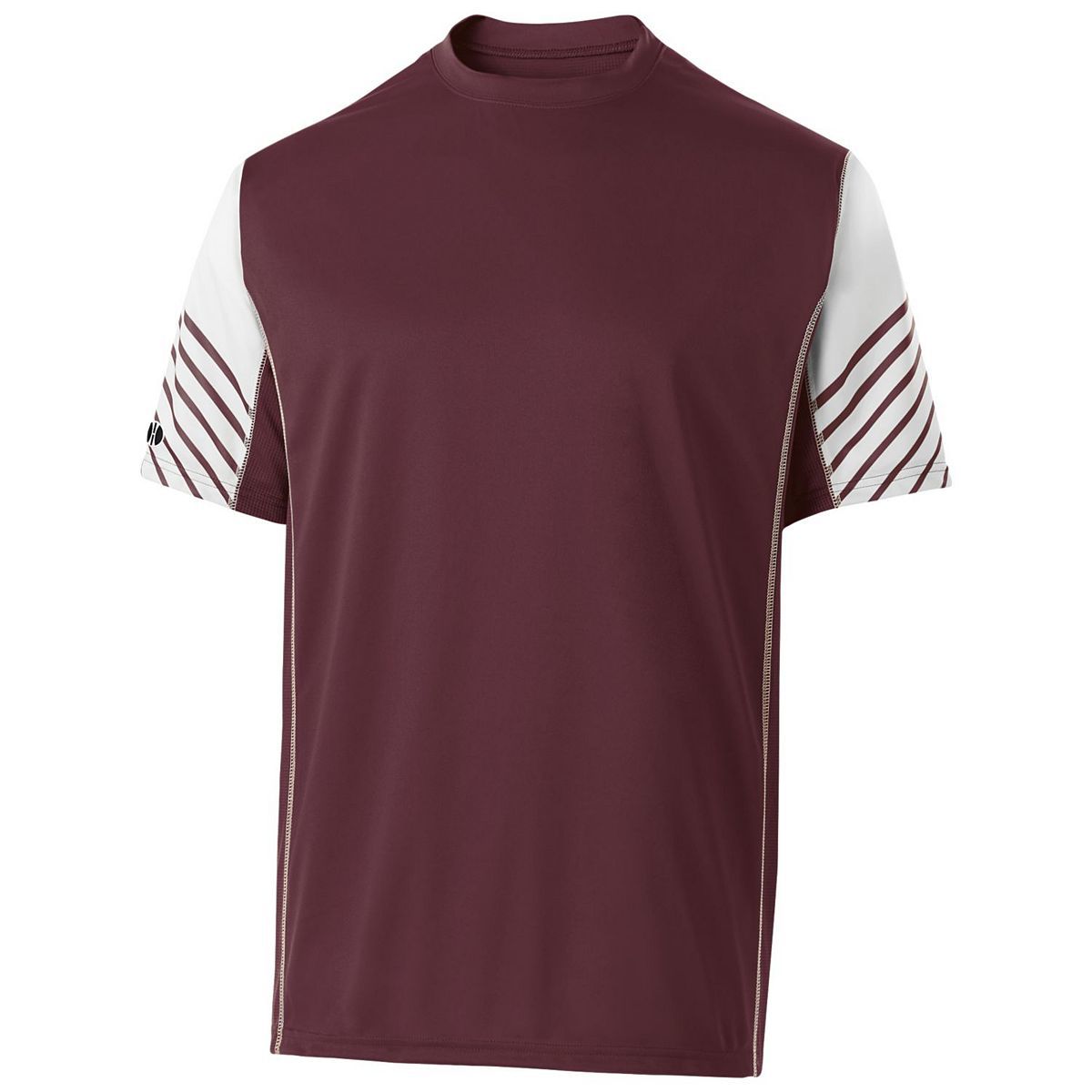 Holloway Youth Arc Short Sleeve Shirt in Maroon/White  -Part of the Youth, Holloway, Shirts product lines at KanaleyCreations.com