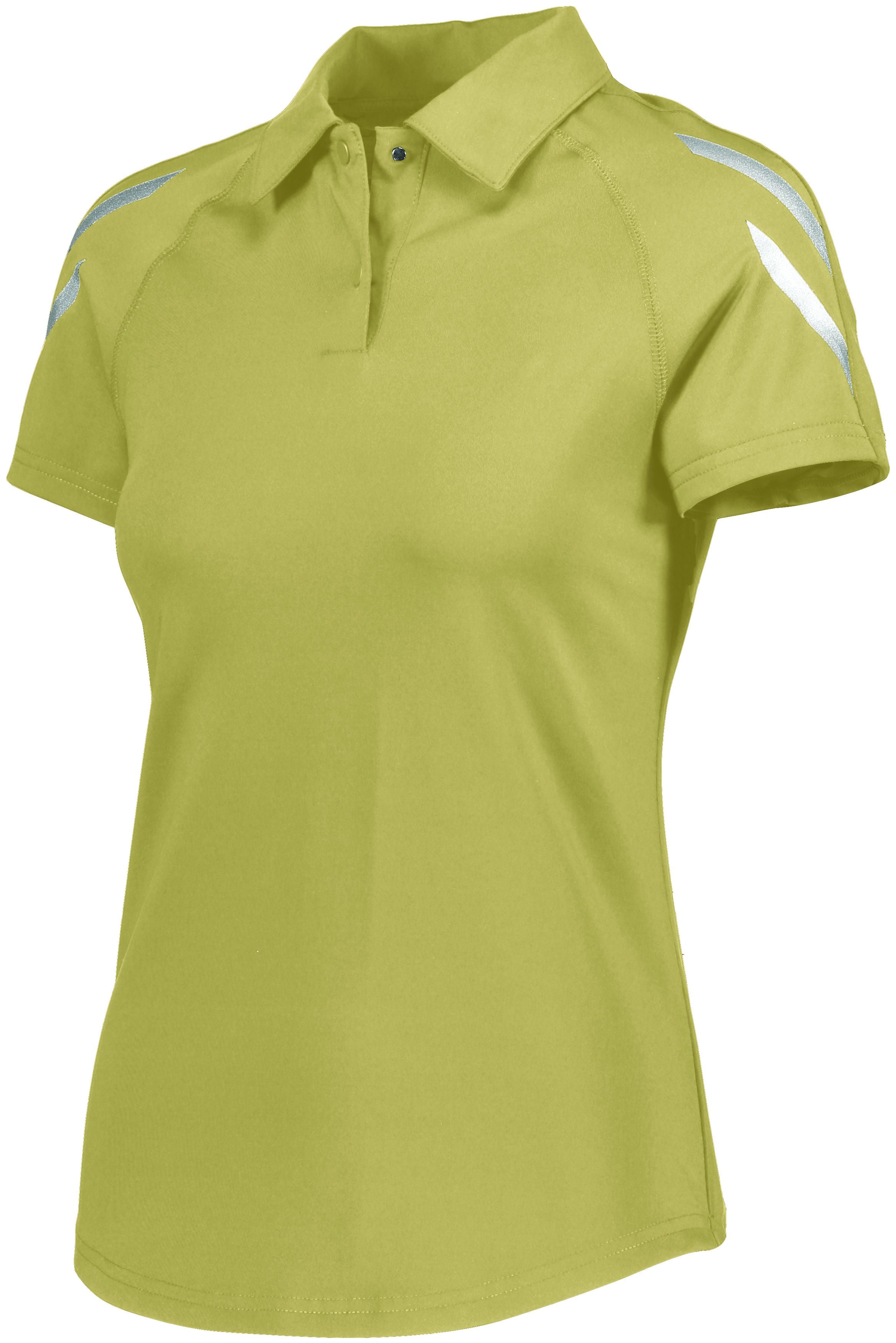Holloway Ladies Flux Polo in Vegas Gold  -Part of the Ladies, Ladies-Polo, Polos, Holloway, Shirts, Flux-Collection, Corporate-Collection product lines at KanaleyCreations.com