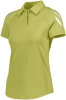 Holloway Ladies Flux Polo in Vegas Gold  -Part of the Ladies, Ladies-Polo, Polos, Holloway, Shirts, Flux-Collection, Corporate-Collection product lines at KanaleyCreations.com