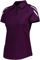 Holloway Ladies Flux Polo in Maroon  -Part of the Ladies, Ladies-Polo, Polos, Holloway, Shirts, Flux-Collection, Corporate-Collection product lines at KanaleyCreations.com