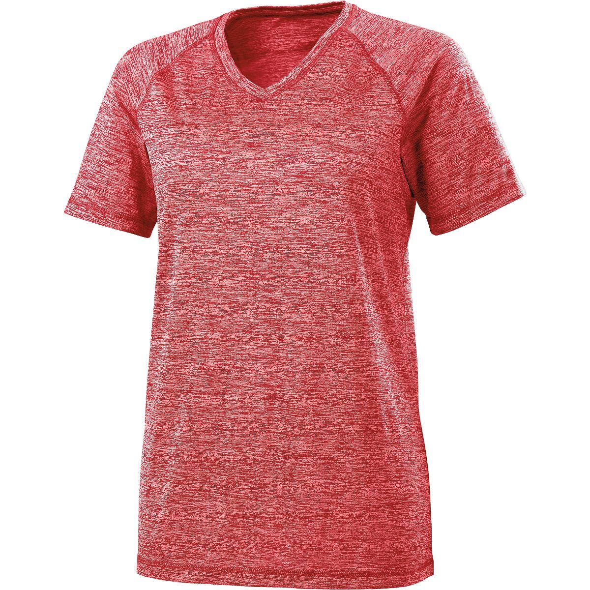 Holloway Ladies Electrify 2.0  Short Sleeve Shirt V-Neck in Scarlet Heather  -Part of the Ladies, Holloway, Shirts product lines at KanaleyCreations.com