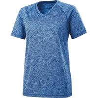 Holloway Ladies Electrify 2.0  Short Sleeve Shirt V-Neck in Royal Heather  -Part of the Ladies, Holloway, Shirts product lines at KanaleyCreations.com