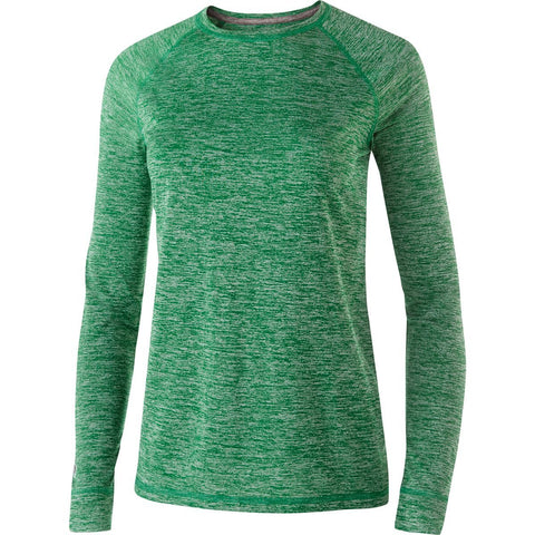Holloway Ladies Electrify 2.0 Long Sleeve Shirt in Kelly Heather  -Part of the Ladies, Holloway, Shirts product lines at KanaleyCreations.com