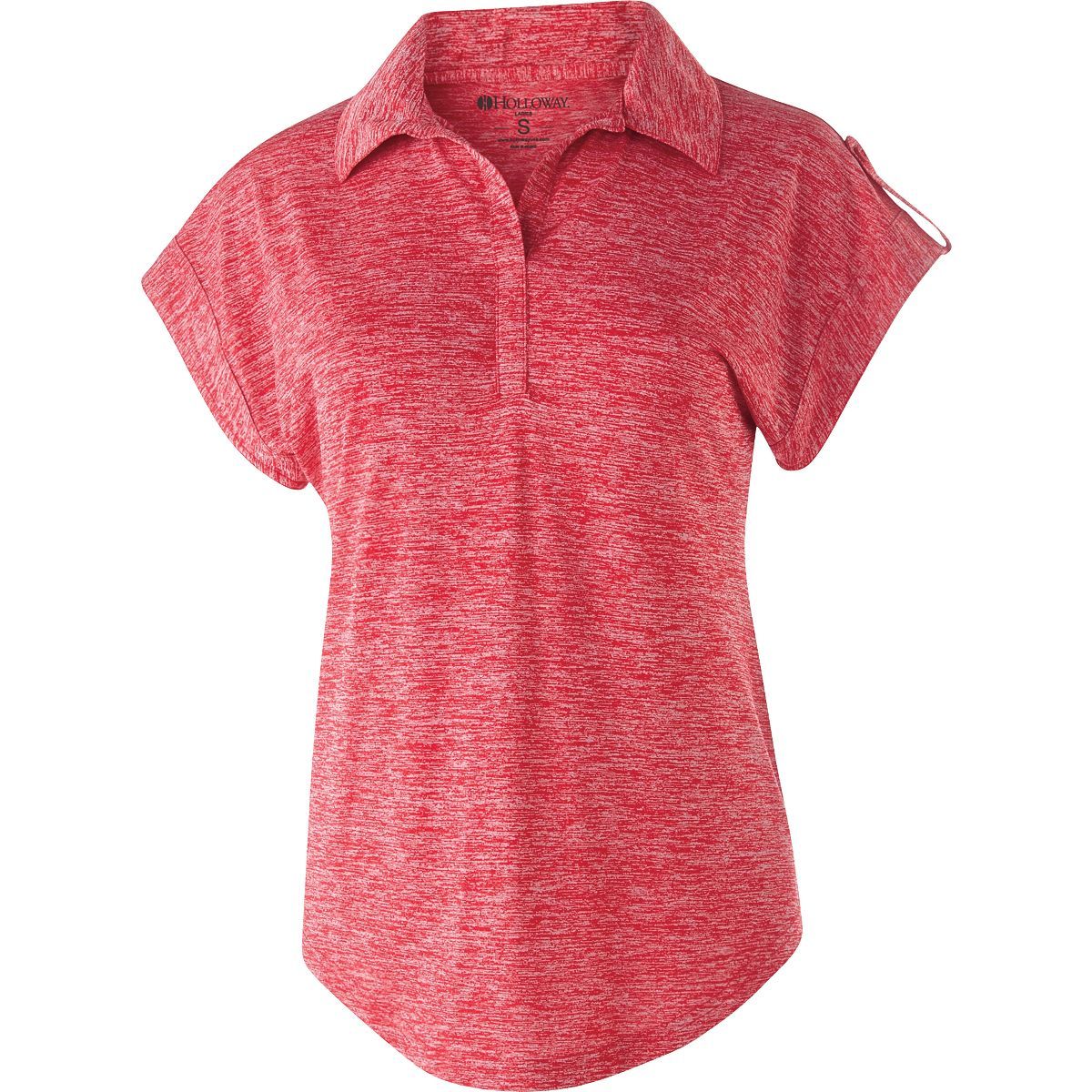 Holloway Ladies Electrify 2.0 Polo in Scarlet Heather  -Part of the Ladies, Ladies-Polo, Polos, Holloway, Shirts product lines at KanaleyCreations.com