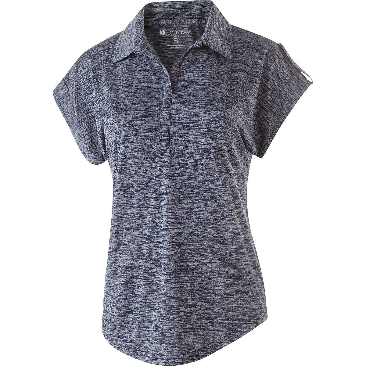 Holloway Ladies Electrify 2.0 Polo in Navy Heather  -Part of the Ladies, Ladies-Polo, Polos, Holloway, Shirts product lines at KanaleyCreations.com