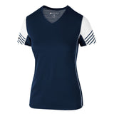 Holloway Ladies Arc Shirt Short Sleeve in Navy/White  -Part of the Ladies, Holloway, Shirts product lines at KanaleyCreations.com