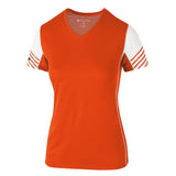 Holloway Ladies Arc Shirt Short Sleeve in Orange/White  -Part of the Ladies, Holloway, Shirts product lines at KanaleyCreations.com