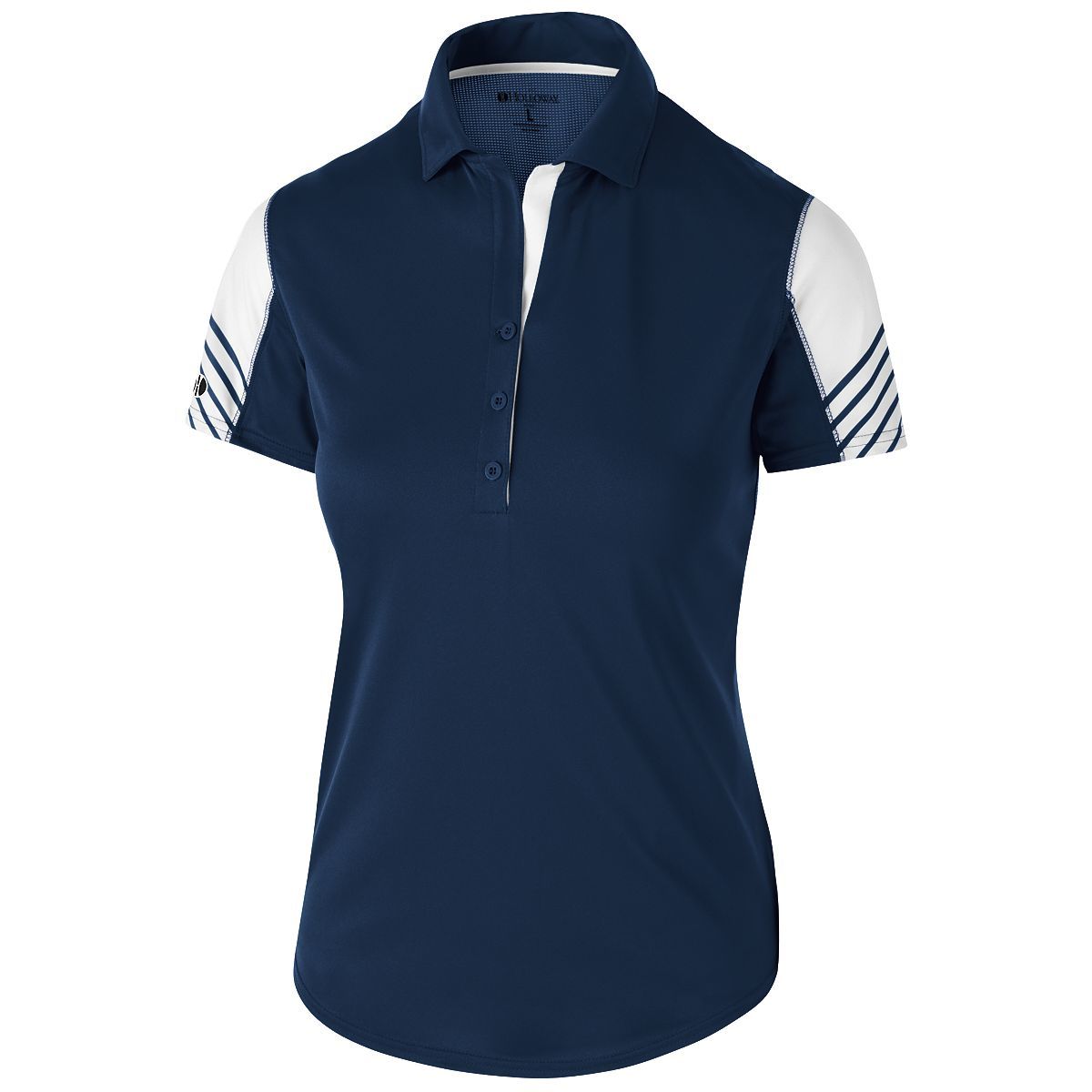 Holloway Ladies Arc Polo in Navy/White  -Part of the Ladies, Ladies-Polo, Polos, Holloway, Shirts product lines at KanaleyCreations.com