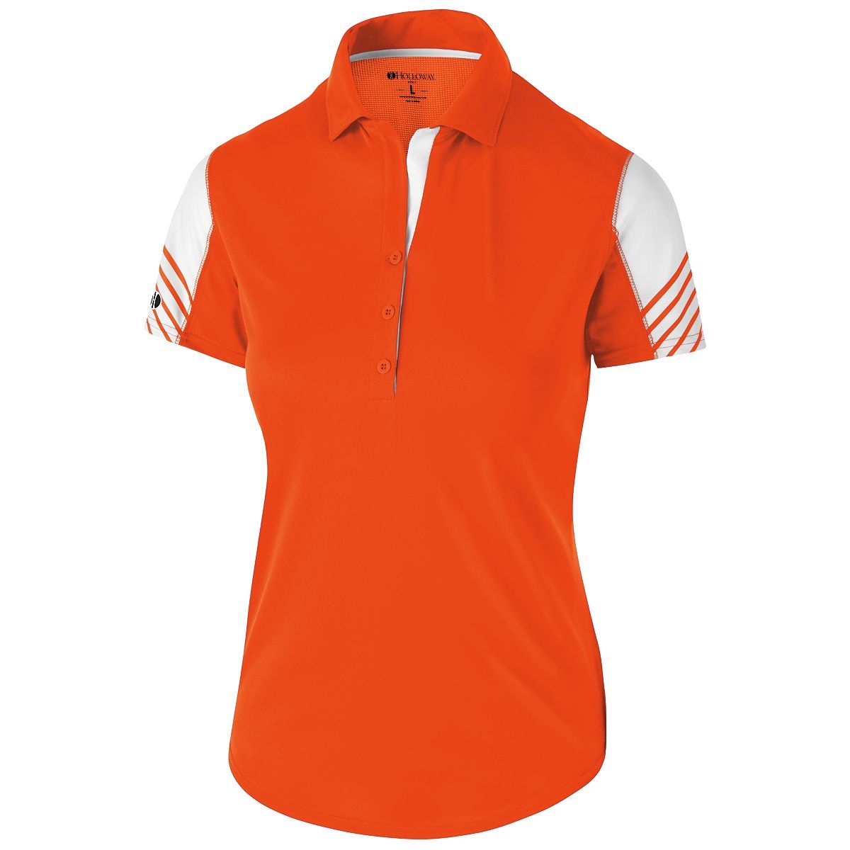 Holloway Ladies Arc Polo in Orange/White  -Part of the Ladies, Ladies-Polo, Polos, Holloway, Shirts product lines at KanaleyCreations.com