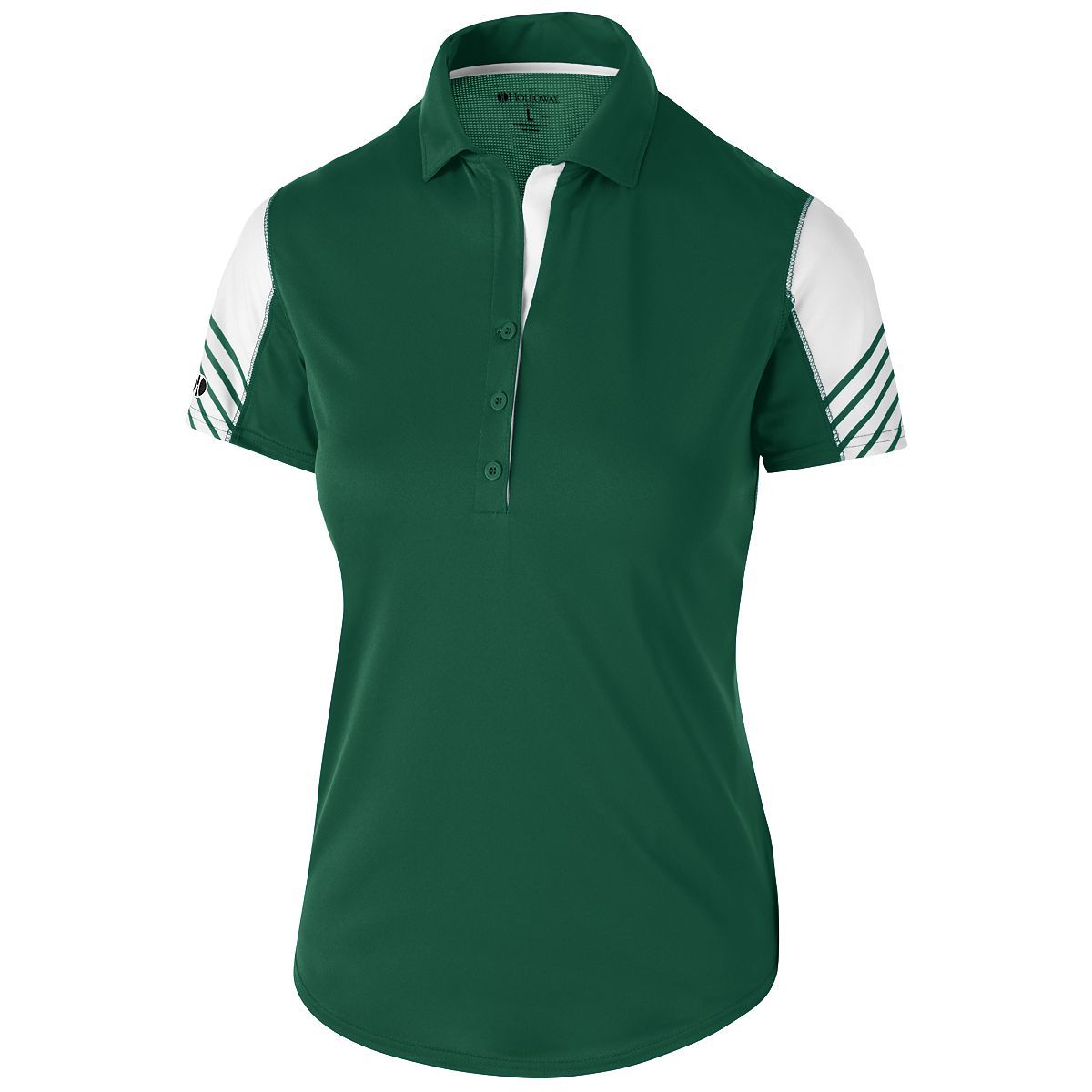 Holloway Ladies Arc Polo in Forest/White  -Part of the Ladies, Ladies-Polo, Polos, Holloway, Shirts product lines at KanaleyCreations.com