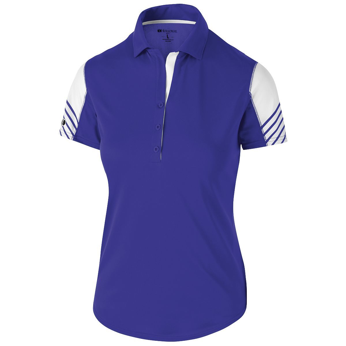 Holloway Ladies Arc Polo in Purple/White  -Part of the Ladies, Ladies-Polo, Polos, Holloway, Shirts product lines at KanaleyCreations.com