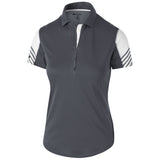 Holloway Ladies Arc Polo in Carbon/White  -Part of the Ladies, Ladies-Polo, Polos, Holloway, Shirts product lines at KanaleyCreations.com