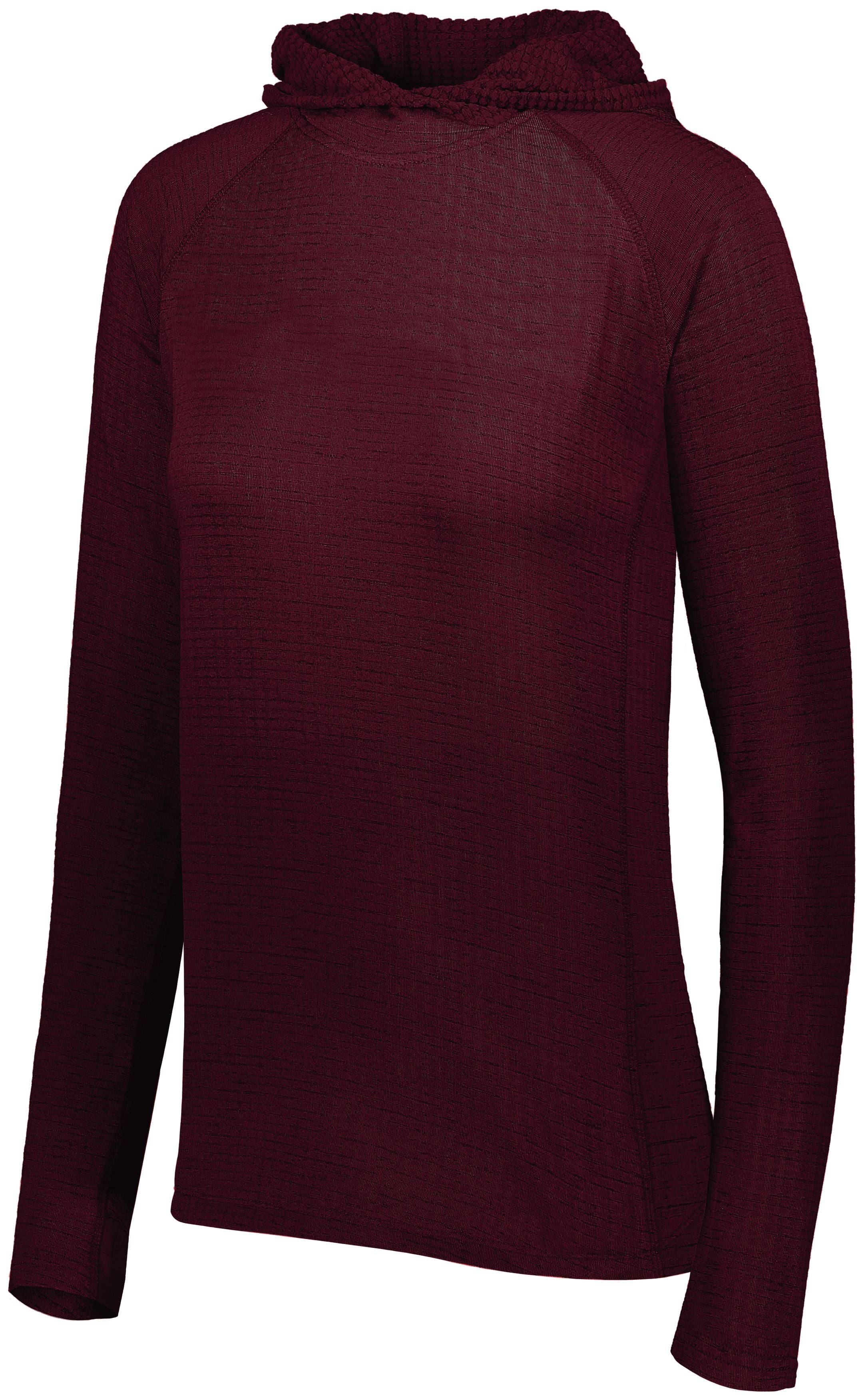 Holloway Ladies 3D Regulate Lightweight Pullover in Maroon Heather  -Part of the Ladies, Ladies-Pullover, Holloway, Outerwear, 3D-Collection product lines at KanaleyCreations.com
