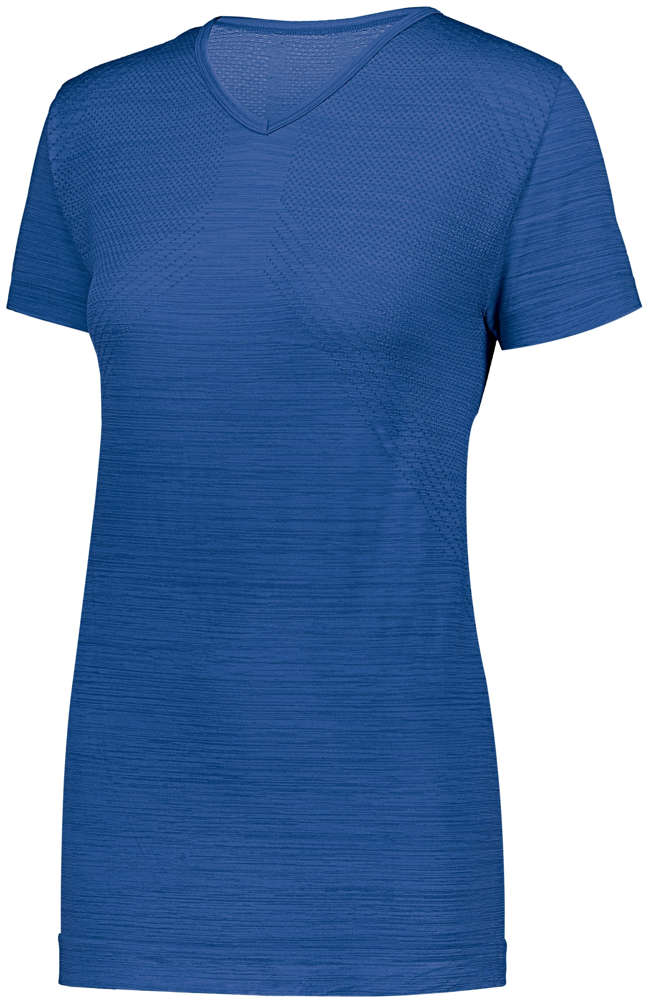 Holloway Ladies Striated Shirt Short Sleeve in Royal  -Part of the Ladies, Holloway, Shirts, Striated-Collection product lines at KanaleyCreations.com