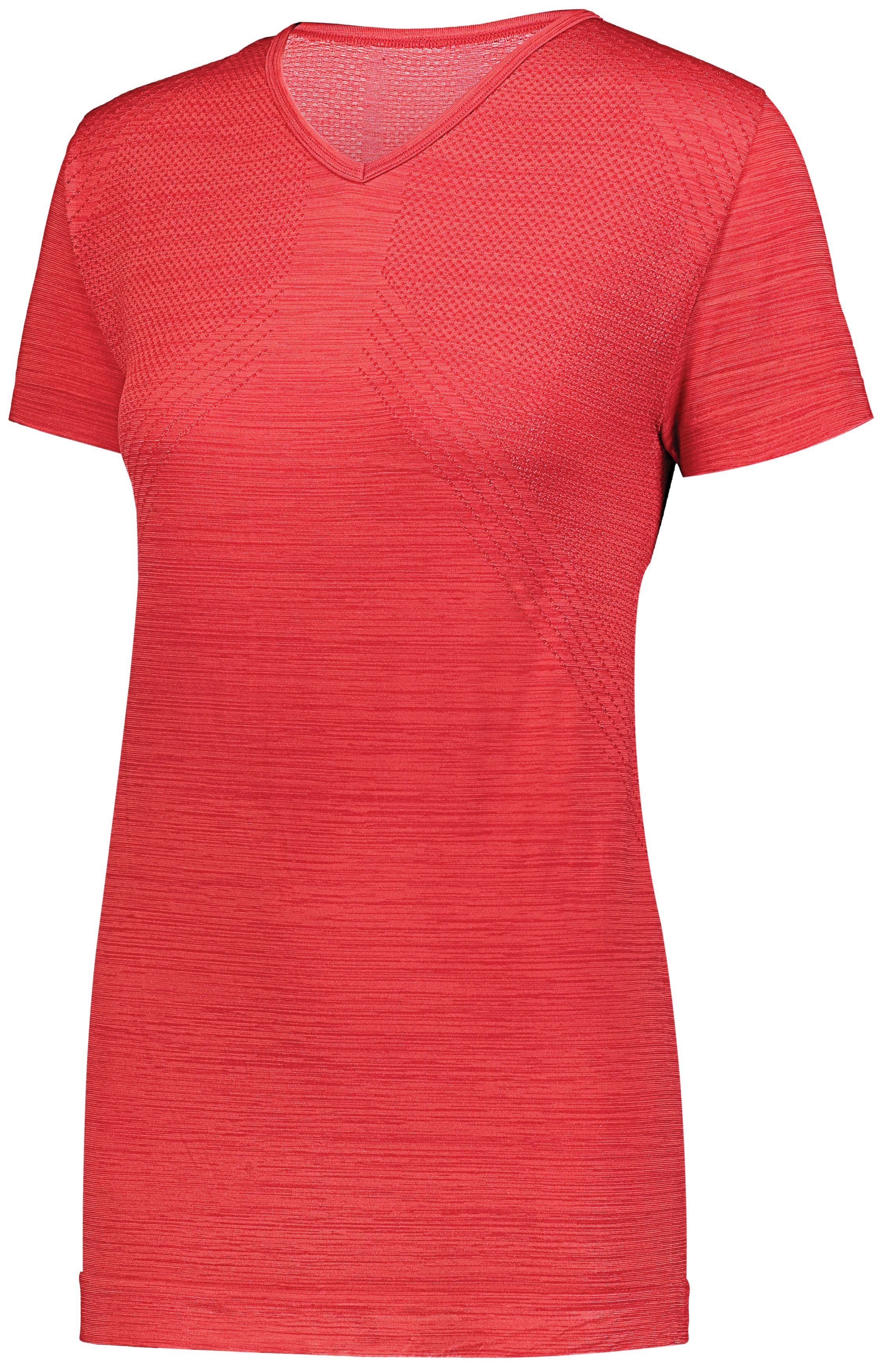 Holloway Ladies Striated Shirt Short Sleeve in Scarlet  -Part of the Ladies, Holloway, Shirts, Striated-Collection product lines at KanaleyCreations.com