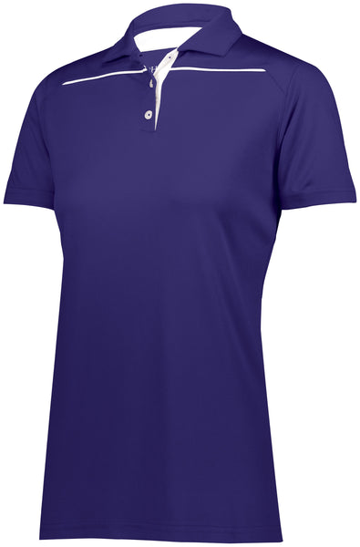Holloway Ladies Defer Polo in Purple/White  -Part of the Ladies, Ladies-Polo, Polos, Holloway, Shirts product lines at KanaleyCreations.com