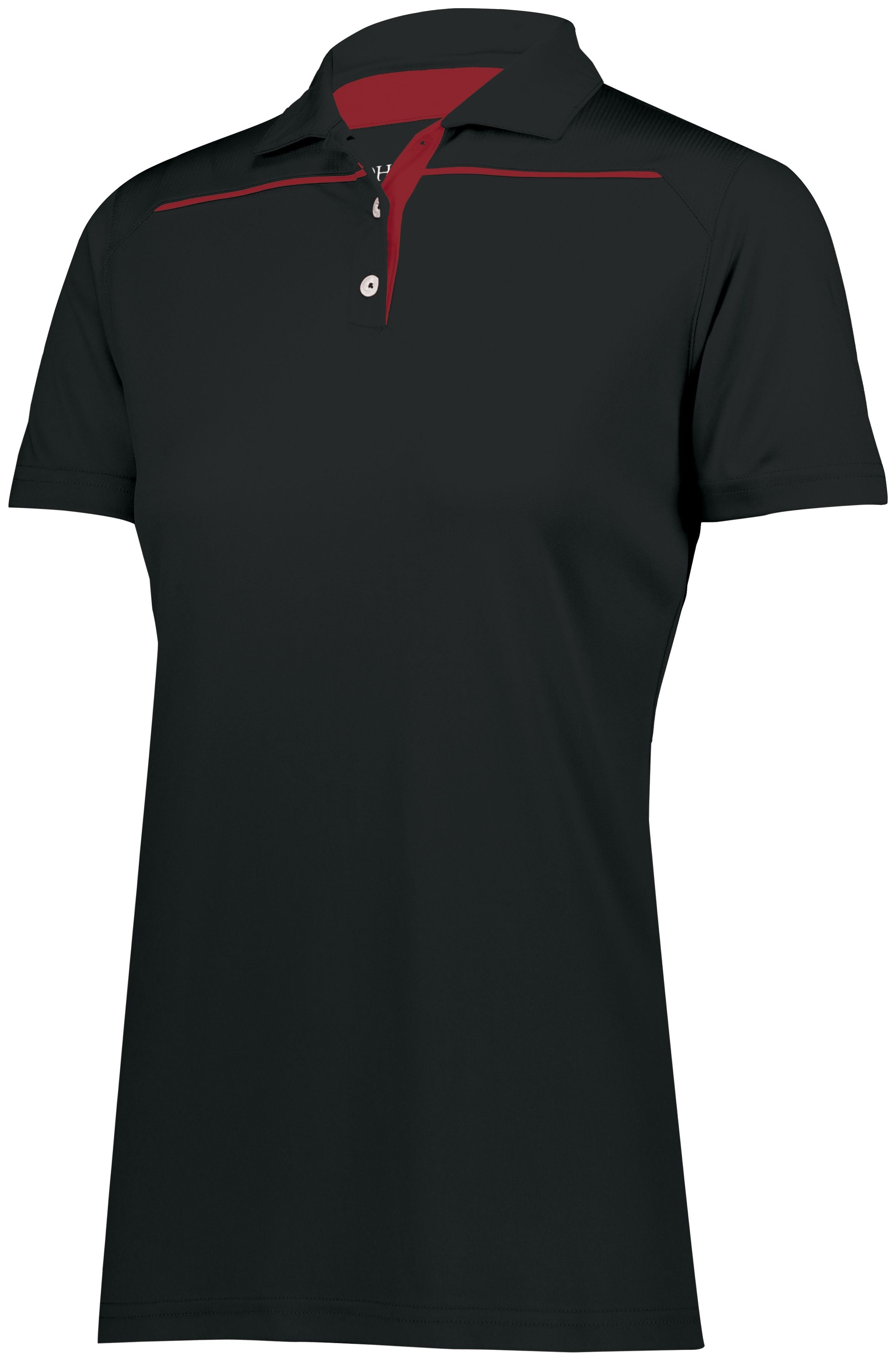 Holloway Ladies Defer Polo in Black/Scarlet  -Part of the Ladies, Ladies-Polo, Polos, Holloway, Shirts product lines at KanaleyCreations.com