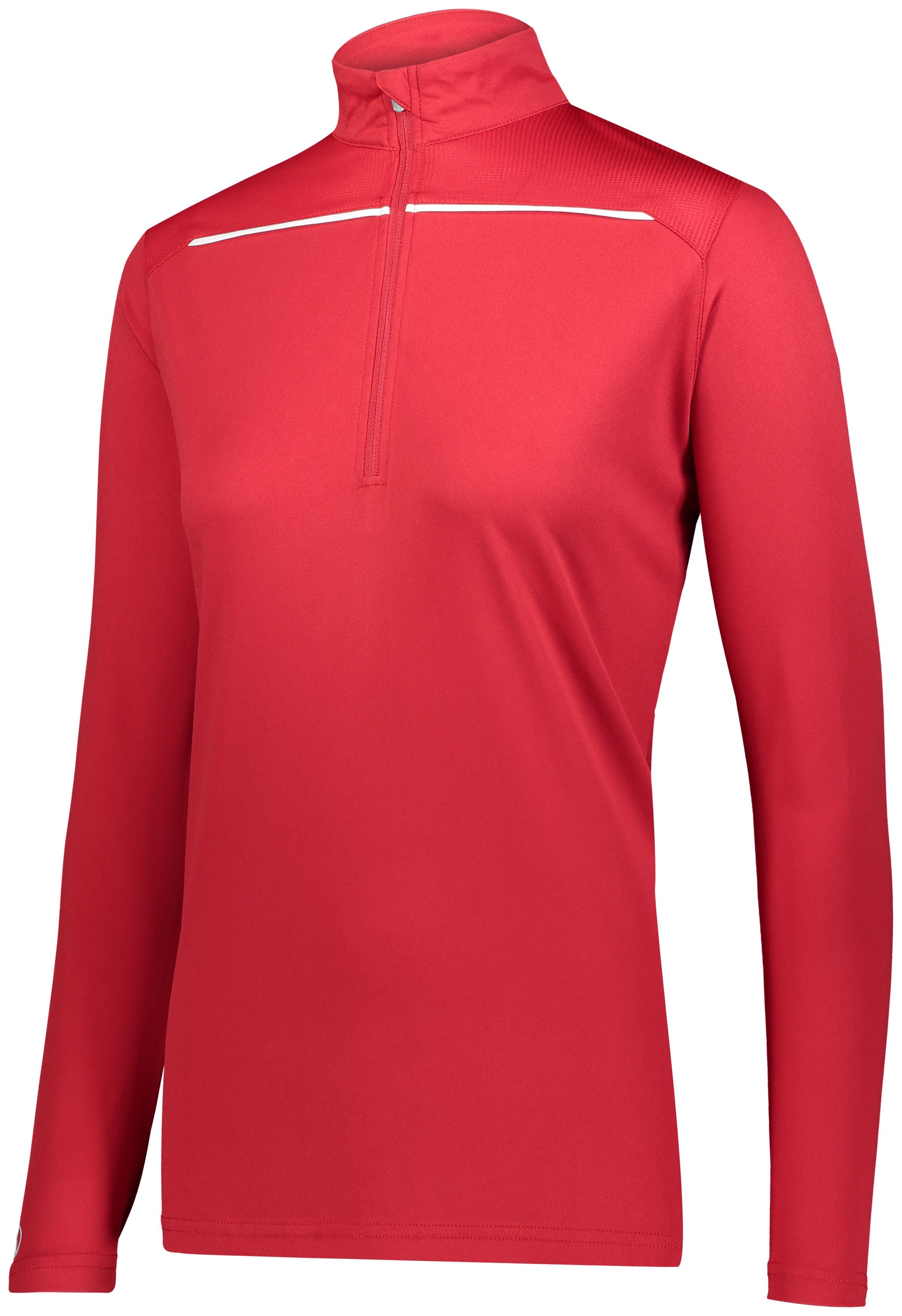 Holloway Ladies Defer Pullover in Scarlet/White  -Part of the Ladies, Ladies-Pullover, Holloway, Outerwear product lines at KanaleyCreations.com