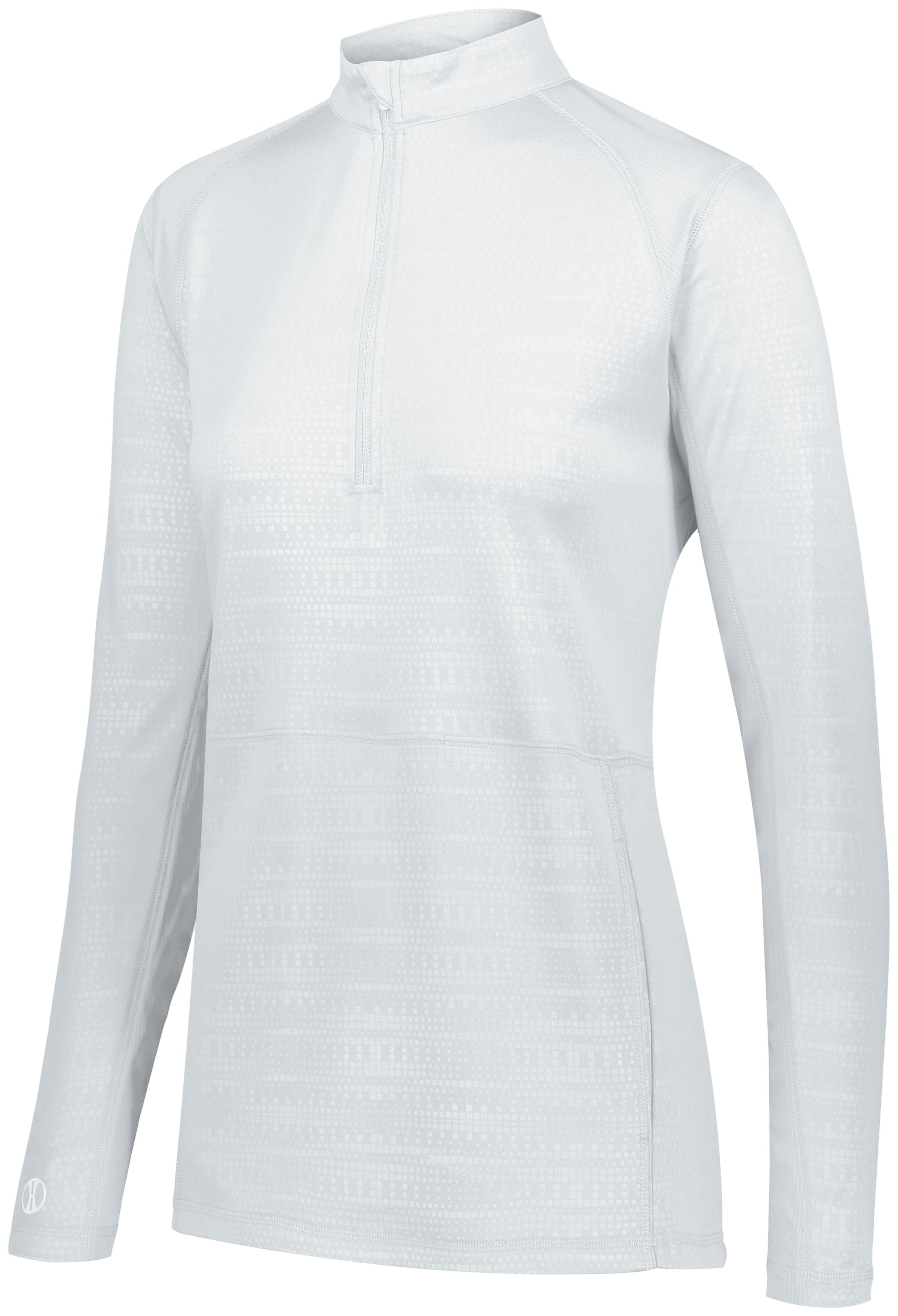 Holloway Ladies Converge 1/2 Zip Pullover in White  -Part of the Ladies, Holloway, Shirts, Corporate-Collection, Converge-Collection product lines at KanaleyCreations.com