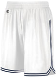 Holloway Retro Basketball Shorts in White/Navy  -Part of the Adult, Adult-Shorts, Basketball, Holloway, All-Sports, All-Sports-1 product lines at KanaleyCreations.com