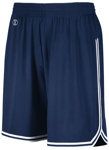 Holloway Youth Retro Basketball Shorts in Navy/White  -Part of the Youth, Youth-Shorts, Basketball, Holloway, All-Sports, All-Sports-1 product lines at KanaleyCreations.com
