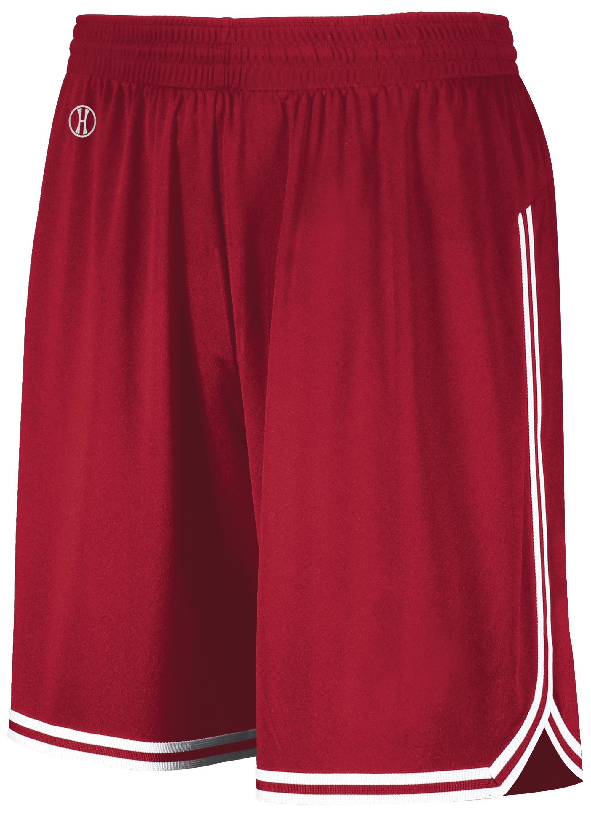 Holloway Retro Basketball Shorts in Scarlet/White  -Part of the Adult, Adult-Shorts, Basketball, Holloway, All-Sports, All-Sports-1 product lines at KanaleyCreations.com