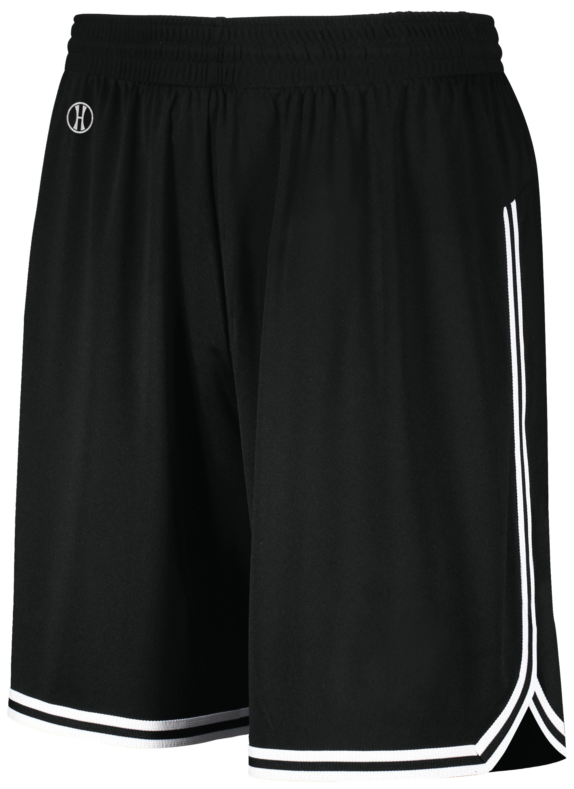 Holloway Retro Basketball Shorts in Black/White  -Part of the Adult, Adult-Shorts, Basketball, Holloway, All-Sports, All-Sports-1 product lines at KanaleyCreations.com