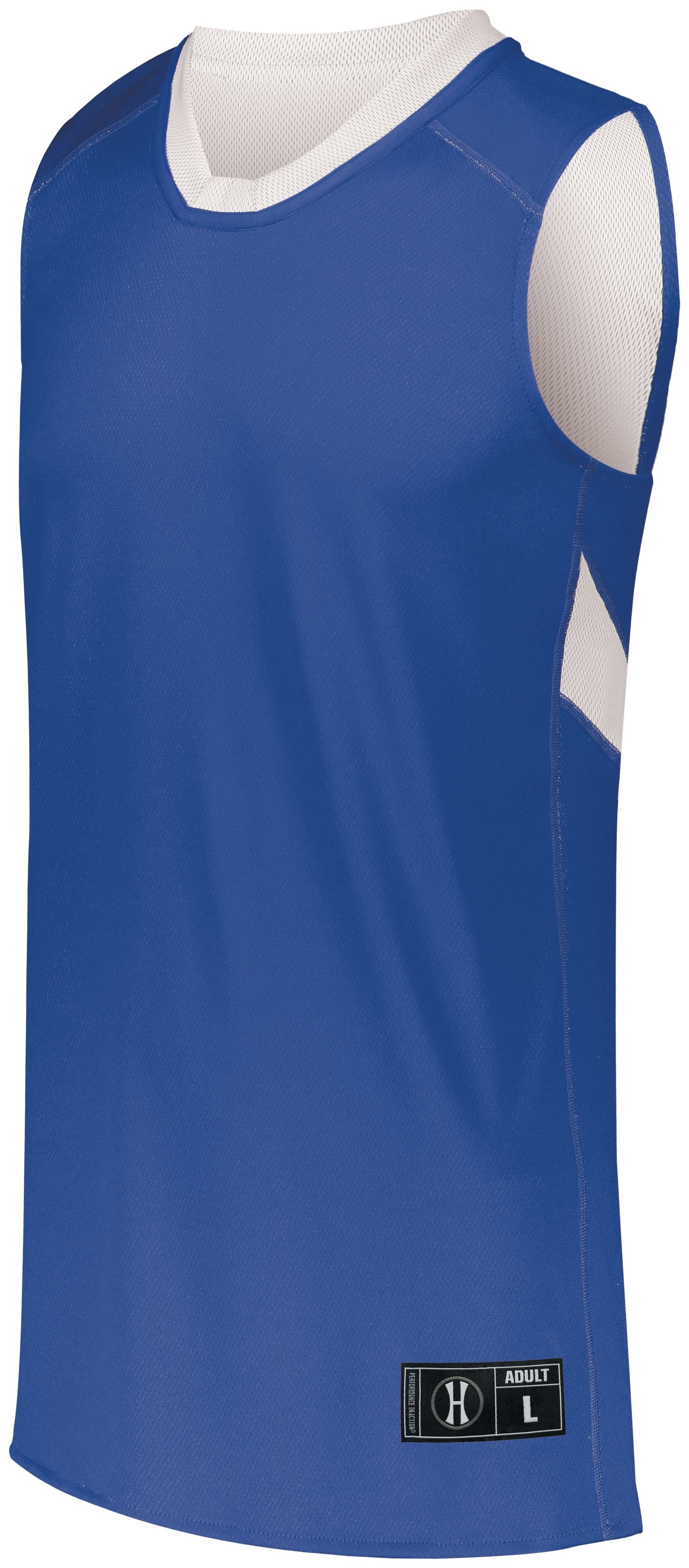 Holloway Dual-Side Single Ply Basketball Jersey in Royal/White  -Part of the Adult, Adult-Jersey, Basketball, Holloway, Shirts, All-Sports, All-Sports-1 product lines at KanaleyCreations.com