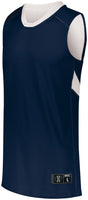 Holloway Dual-Side Single Ply Basketball Jersey in Navy/White  -Part of the Adult, Adult-Jersey, Basketball, Holloway, Shirts, All-Sports, All-Sports-1 product lines at KanaleyCreations.com