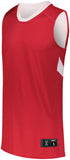 Holloway Dual-Side Single Ply Basketball Jersey in Scarlet/White  -Part of the Adult, Adult-Jersey, Basketball, Holloway, Shirts, All-Sports, All-Sports-1 product lines at KanaleyCreations.com