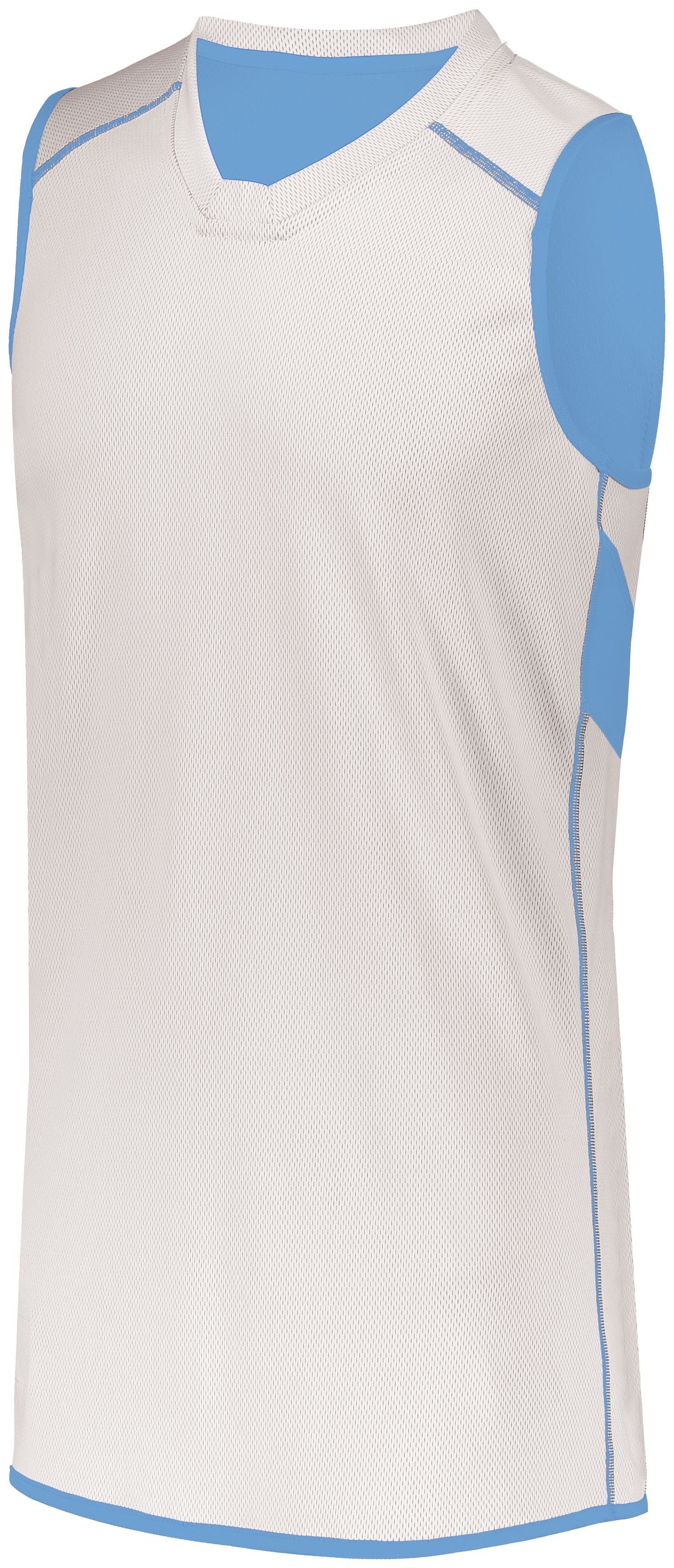 Holloway Dual-Side Single Ply Basketball Jersey in University Blue/White  -Part of the Adult, Adult-Jersey, Basketball, Holloway, Shirts, All-Sports, All-Sports-1 product lines at KanaleyCreations.com
