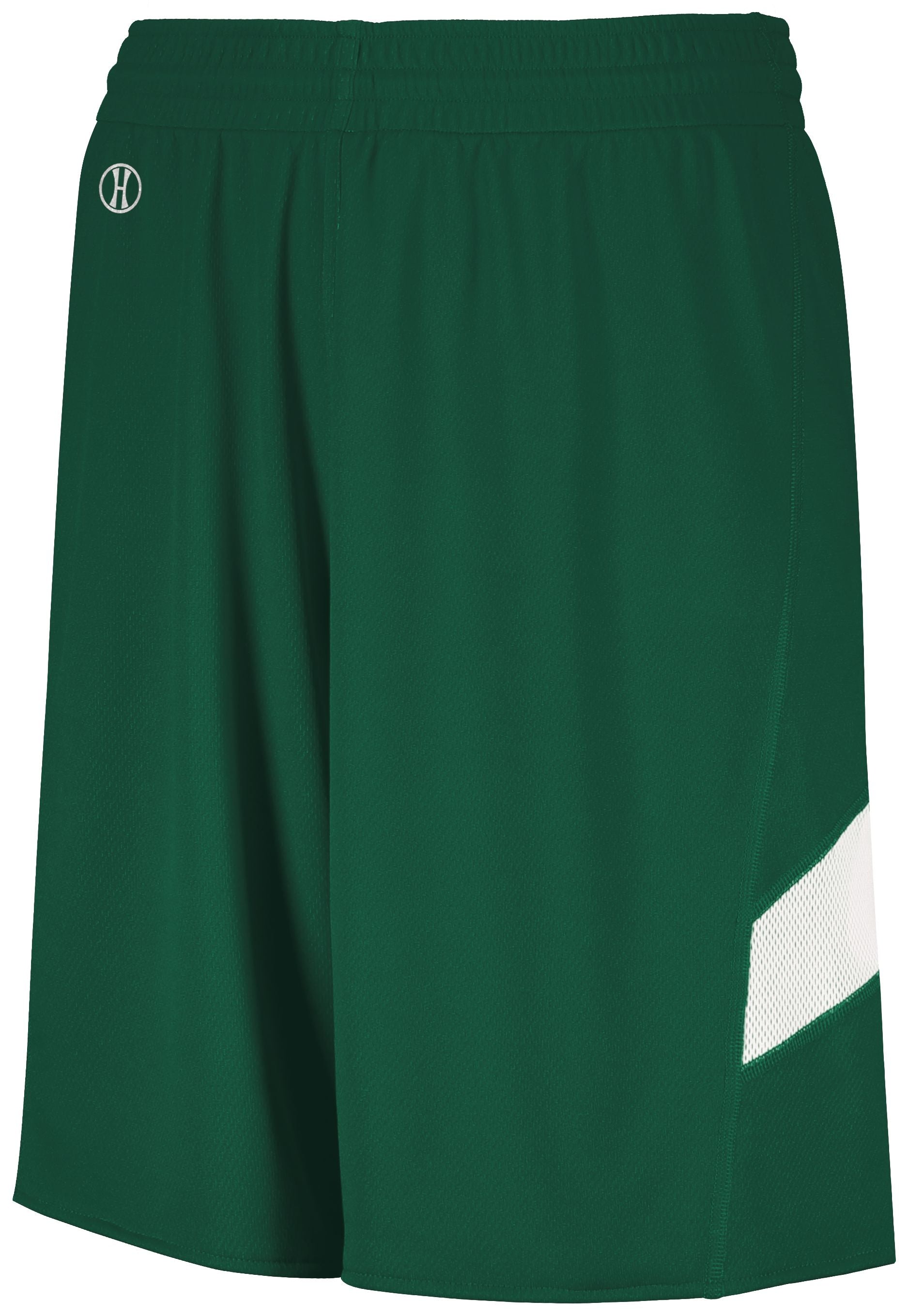 Holloway Youth Dual-Side Single Ply Basketball Shorts in Forest/White  -Part of the Youth, Youth-Shorts, Basketball, Holloway, All-Sports, All-Sports-1 product lines at KanaleyCreations.com