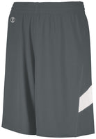 Holloway Dual-Side Single Ply Shorts in Graphite/White  -Part of the Adult, Adult-Shorts, Basketball, Holloway, All-Sports, All-Sports-1 product lines at KanaleyCreations.com